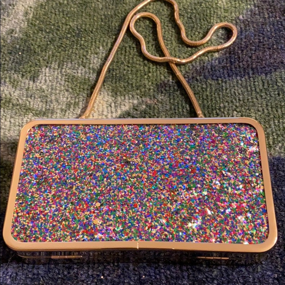 Talbots glitter clutch